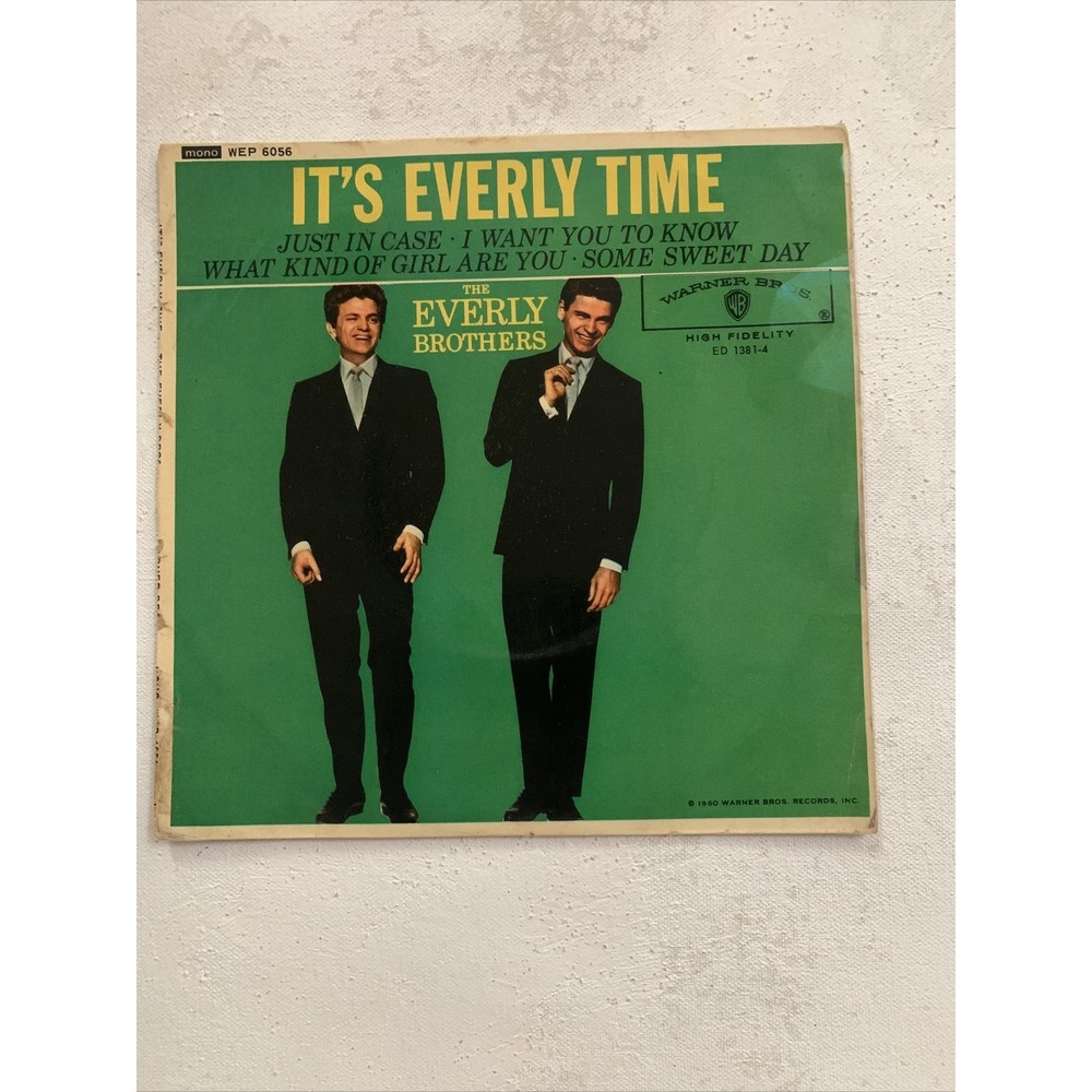 the Everly Brothers It's Everly Time 45 Mono EP Extremely Rare Vinyl Record